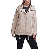 Levi's Women's Hooded Peached Nylon Zip Front Rain Jacket