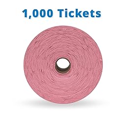 INDIANA TICKET CO. 1,000 Pink Raffle Tickets Double