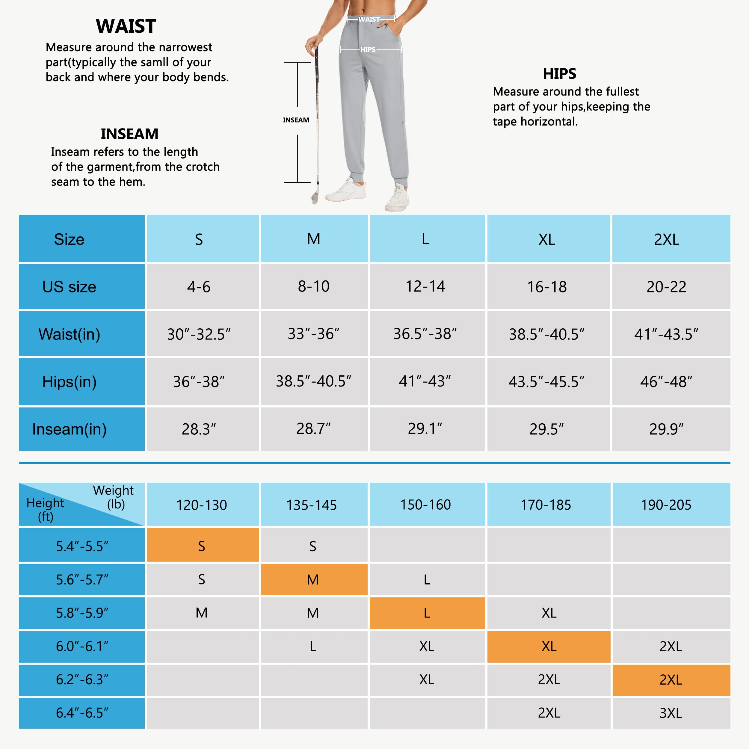 Mua Men's Stretch Golf Joggers Pants with Belt Loops Slim Fit Tapered