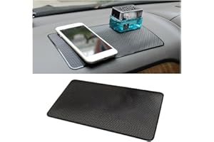 TSUGAMI Car Dashboard Anti-Slip Mat, 27 x 15cm Universal PVC Sticky Adhesive Pad for Auto, Multifunctional Vehicle Dash Stron