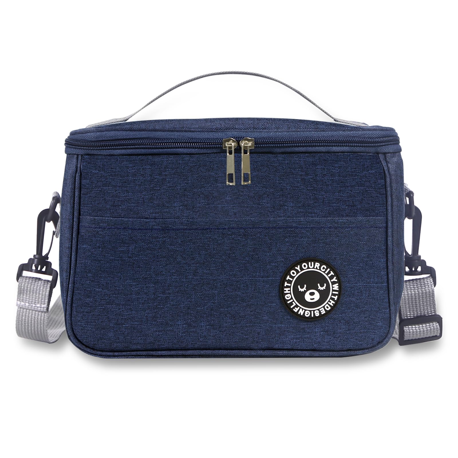 TUXUNQING Portable Cooler, 12L Insulated Bag, Blue, Modern, Unisex, Rectangular, Sport Theme, Lightweight, Portable, Zipper Closure, Suitable for Outdoor Activities, Grilling, Lunch