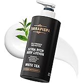 THERAPISPA Scented Body Lotion for Women – Hydrating & Nourishing Moisturizer with Shea Butter, Ceramides & Panthenol for Dry Skin – Inclusive for Everyone (White Tea, 17.0 fl oz)