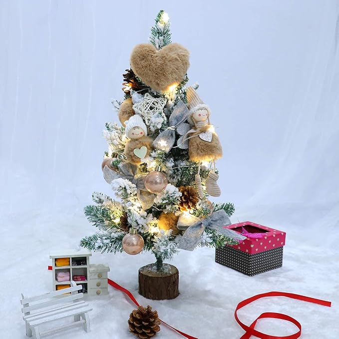 Amazon Cesium クリスマスツリー 卓上 50cm セットミニツリー クリスマスオーナメント イルミネーション 北欧風 キラキラ インテリア用品 クリスマス プレゼント ギフト 1c クリスマスツリー おもちゃ