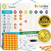 Magnetic Chore Chart for Kids - Reward Behavior Chart for Kids at Home | Dry Erase Morning Routine Schedule Board - Responsibility Star Chart for Toddlers 3-5 - 48 Magnets and 49 Stars
