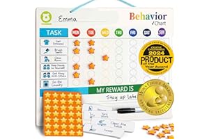 QUOKKA Magnetic Chore Chart for Kids- Reward Chart for Kids Behaviour on The Wall - Daily Routine Chart for Children - Chores