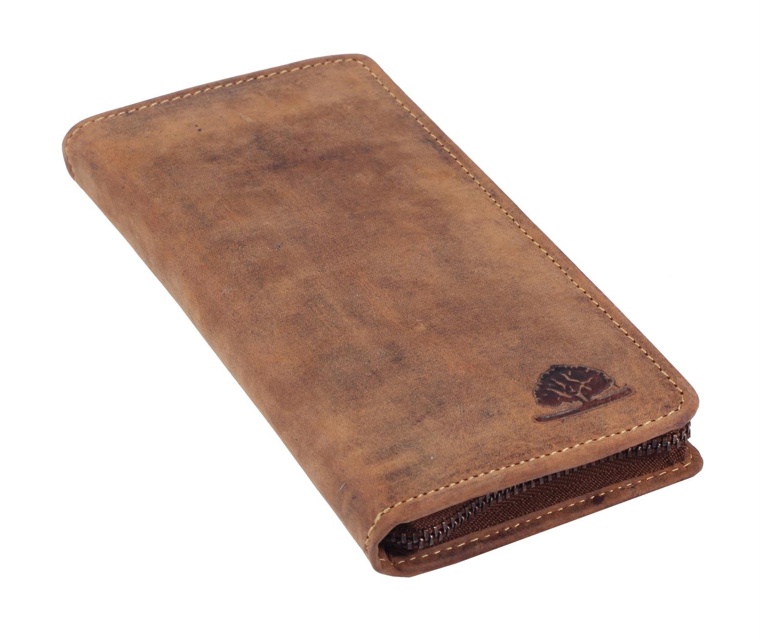 Greenburry Vintage Zippered Pencil Case 1648, Brown One Size