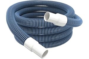GUEQUITLEX Pool Vacuum Hose With Swivel Cuff 1-1/2" Diameter 18FT Flexible Heavy Duty Pool Vacuum Cleaning Hose Perfect for Above&In Ground Swimming Pool