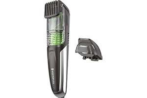 Remington Vacuum Beard Trimmer,13 Length and Style Settings with Adjustable Length Comb (2-18mm),Vacuum Trimmer for Beard, Mustache, and Stubble, Rechargeable Lithium Power, Washable, Removable Blades