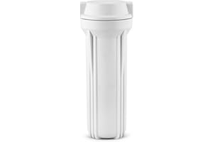 Hydronix HX-HF2-10WHWH38 10" Housing Flat Cap for RO and Filtration Systems, 3/8" Ports, White