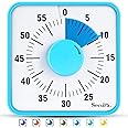Secura Home 60-Minute Visual Timer, 7.5 Inch Oversize Countdown Timer Clock for Kids and Adults, Durable Mechanical Time Management Tool with Magnetic Backing （Sky Blue）