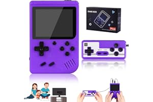 Retro Handheld Game Console, VAOMON Portable Retro Video Games Consoles 500 Classical FC Games-3.0 Inches Screen Rechargeable Battery,Support TV & 2 Players,Gifts for Kids & Adults (Purple-500Games)