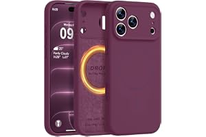 Vooii Magnetic for iPhone 18 Pro Max Case 6.9" Silicone, Burgundy | Compatible with Magsafe, Full Camera Protection, Soft Mic