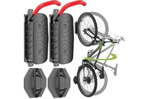 Housolution Swivel Bike Wall Mount [2 Pack], 150° Swivel Holds up to 66lbs Vertical Bike Rack Wall Hanger, Bike Hangers for G