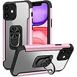 FYY Case for iPhone 11 6.1", [Kickstand Ring Holder] Clear Slim Thin Bumper Phone Case Heavy Duty Protective Shockproof Cover