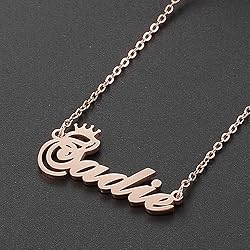 SKQIR Personalized Name Necklace Rose Gold