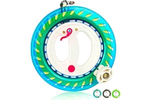 Flying Hoofer Kite Reel Winder for Adults & Kids - 9 Inch Dia, 1640FT High Strength String with Connector - Large Handle, Safety Lock, Kite Line Winder for Effortless Flying and Control.