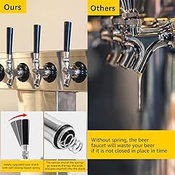 Dbgogo 3'' Draft Beer Faucet Shank, 1/4'' Beer Line