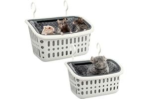 KEXWEN 2PCS Rat Bed Hammock for Cage,Rat Bed,Small Animal Hanging Hammocks, Guinea Pig Hideout,Rat Cage Accessories, Mouse Hideouts,Pet Rat Toys,Gliders Beds Cage Accessories for Chinchilla.