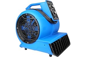 BEENDOU Air Mover Blower Fan, 1/2 HP 2600 CFM Floor Drying Fan, Carpet Dryer with 3 Drying Positions & 3 Speeds, ETL/CETL Certified for Fast Drying and Air Circulation