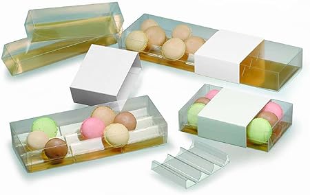 Caja para 24 Macarons (4 separadores). Dimensiones: 342 x 107 x 43 mm: Amazon.es: Hogar