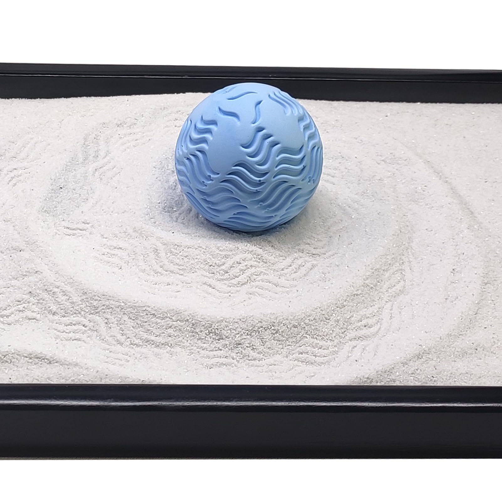 AOVOA Japanese Zen Garden Kit for Desk with 3 Sand Spheres, Zen Decor with Wooden Tray and Natural Rake Torii Gate Ornament for Home & Office, Desktop Sandbox for Relaxation and Meditation