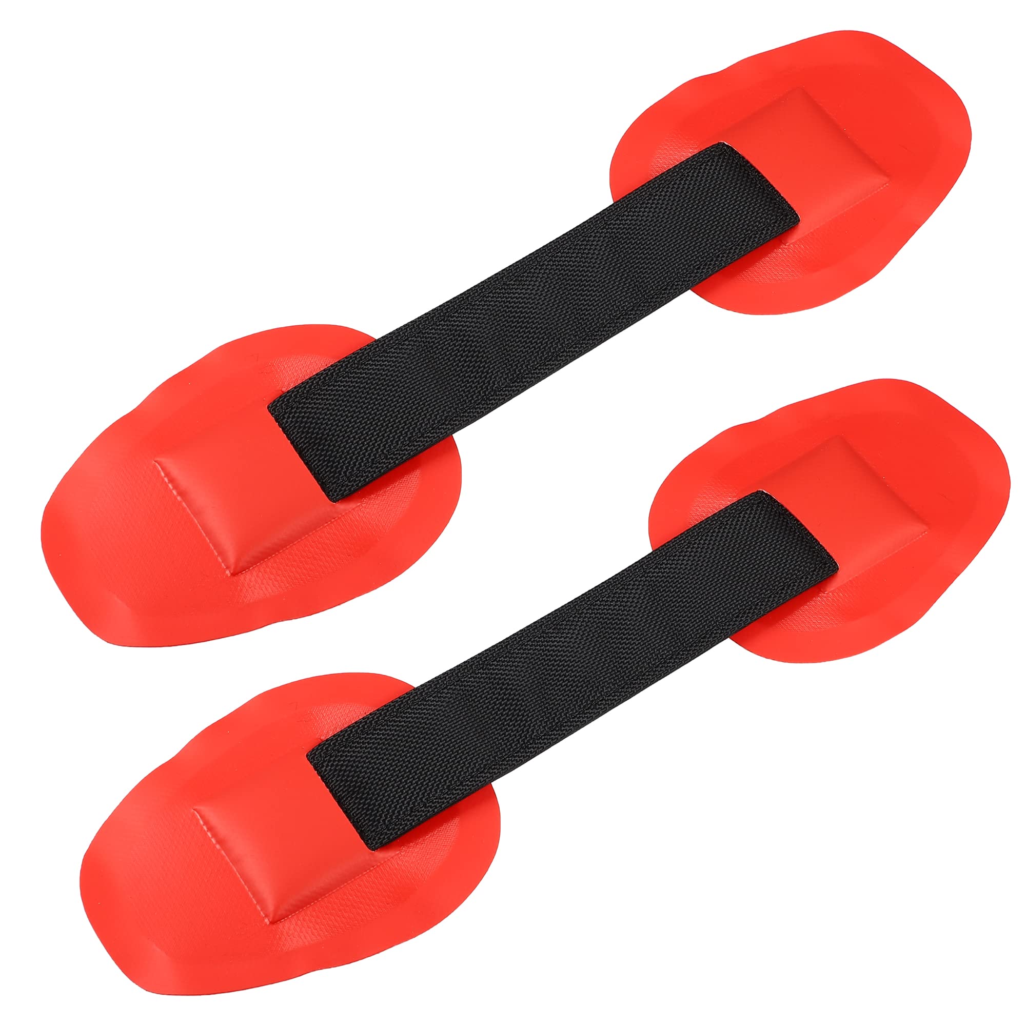 X AUTOHAUX 2pcs Universal PVC Strap Handle Patches Carry Grab Handle Red