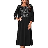 GRACE KARIN Wedding Guest Dress,Mother of The Bride Dresses,Two Piece Formal Sequin Dress with Jacket Tea Length 2026