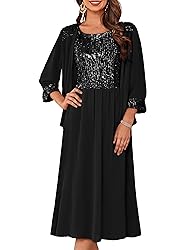 GRACE KARIN Women Wedding Guest Sequin Dress with