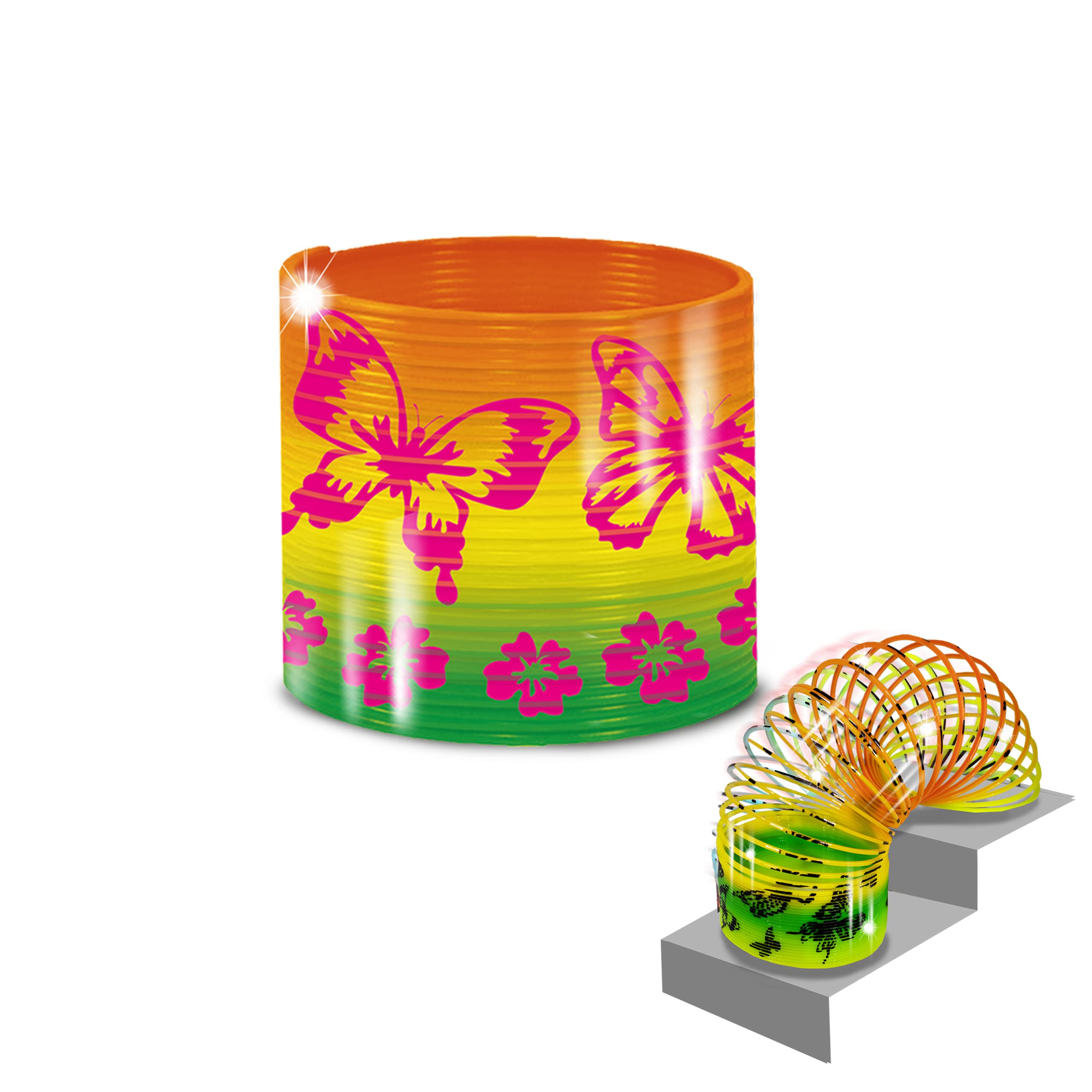 Super Spring - Butterfly from Deluxebase. 6.5cm Creature Rainbow Spring Toy. Fantastic fidget toys for adults and kids