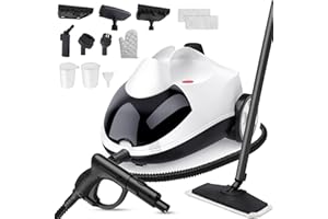 Sweepcent Steam Cleaner, Multipurpose Heavy Duty Canister Steamer, Built-In Storage, Handheld Steam Mop for Home Car