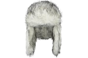 PHAIY Fluffy Trapper Hat for Men Women, Faux Fur Winter Hats with Ear Flaps, Windproof Hunting Ski Hat Russian Ushanka Hat