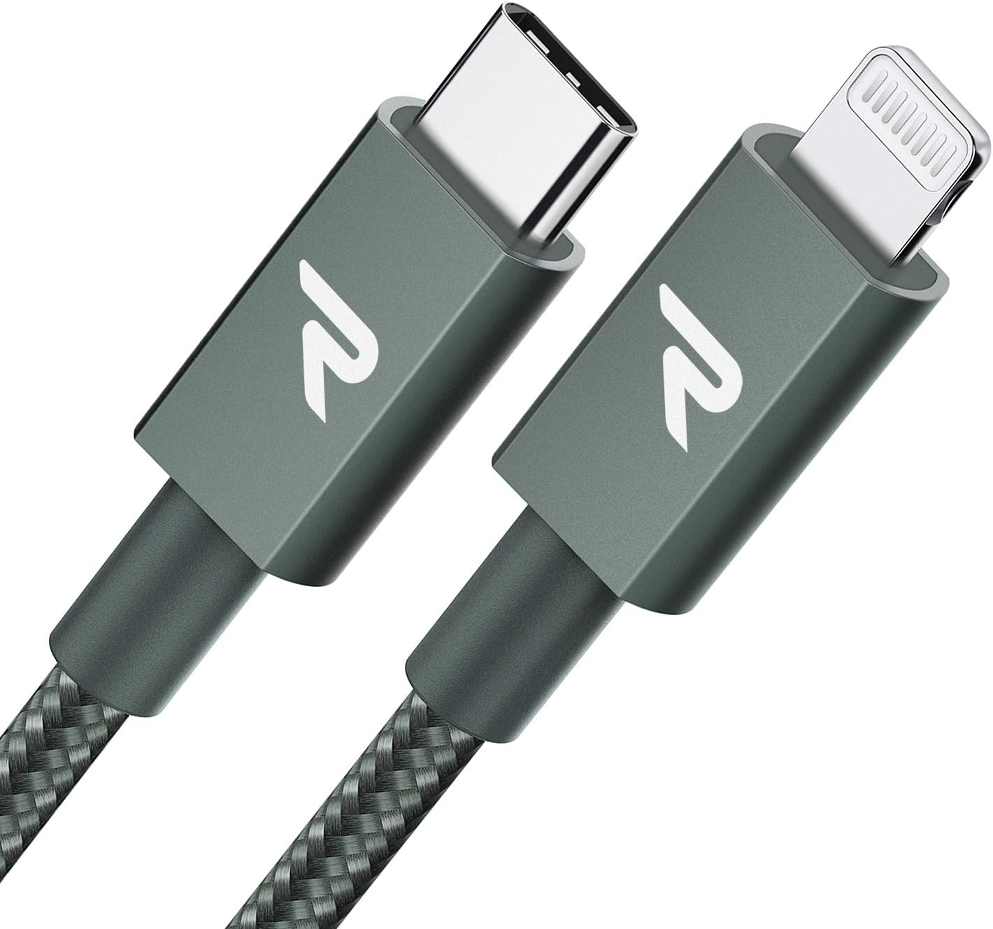 RAMPOW Câble USB C vers Lightning 2m MFi Certifié, Câble Lightning USB C Power Delivery Nylon