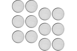 SHINEOFI Sprouting Jar Strainer Stainless Steel Mesh Lid 12Pcs with Reusable Fermentation Caps for Mason Jar