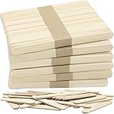 WISYOK 4.5 Inch 240 Pcs Wood Craft Sticks, Popsicle Sticks for Crafts, Ideal for Crafts, Waxing Supplies