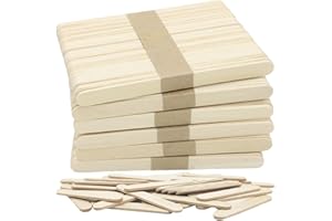 WISYOK 4.5 Inch 240 Pcs Wood Craft Sticks, Popsicle Sticks for Crafts, Ideal for Crafts, Waxing Supplies