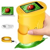 Alotwan Microscope for Kids 1000X Digital, Handheld Kids Microscope | HD Screen, Camera &amp; Video, Portable Miniscope, Magnifying Glass for Kids, STEM Toys, Birthday Gifts for Boys &amp; Girls 3-12