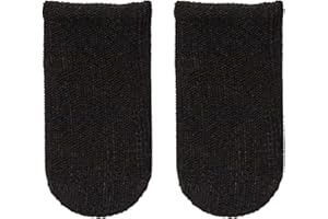 Mobile Gaming Finger Sleeve, Breathable Anti-Slip Thumb Sleeve Sock - Pack of 2 (Black)