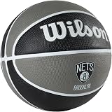 Wilson NBA Team Tribute Basketball Brooklyn Nets Size 7 Outdoor Rubber view 3