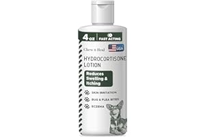 Chew + Heal Labs Hydrocortisone Lotion for Dogs - 4 oz Anti Itch Cream for Irritated Skin, Flea Bites, Itching, and More - Made in The USA