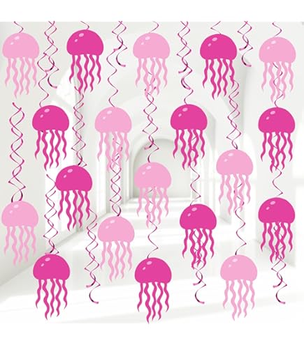Amazon.com: 20pcs Jellyfish Flower Party Hanging Swirls Under The
