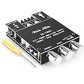Wuzhi Audio ZK-1002T Bluetooth Amplifier Board 100W+100W Audio Amplifier Supports AUX/Bluetooth,Wide Voltage Input 12-24V (Black2 ZK-1002T)