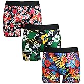 Womens Boxer Briefs Boy Shorts Underwear Recreational Print Comfortable Stretch Panties for Women 3Pack