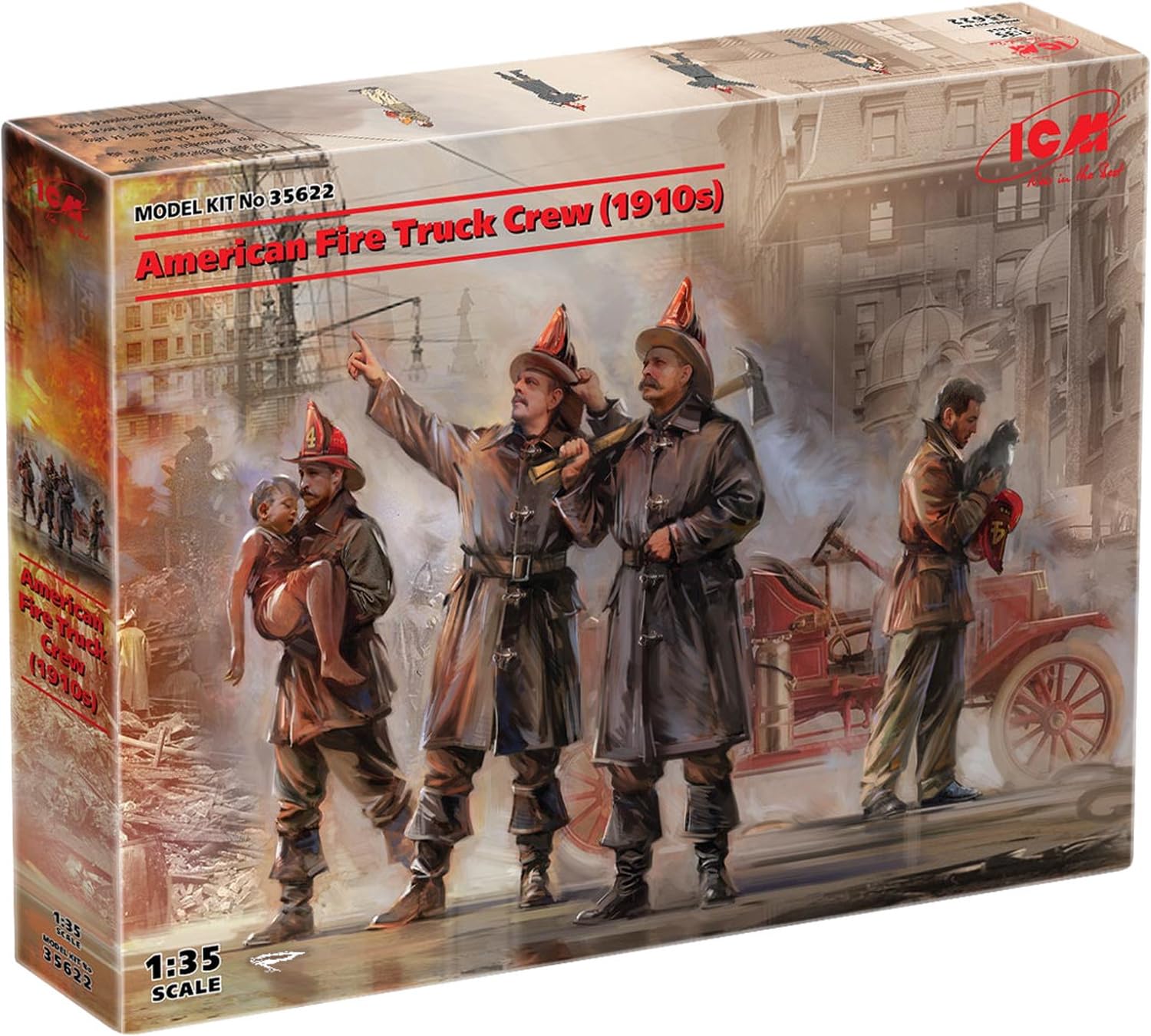 ICM 1:35 - American Fire Truck Crew (1910s)(New Molds)