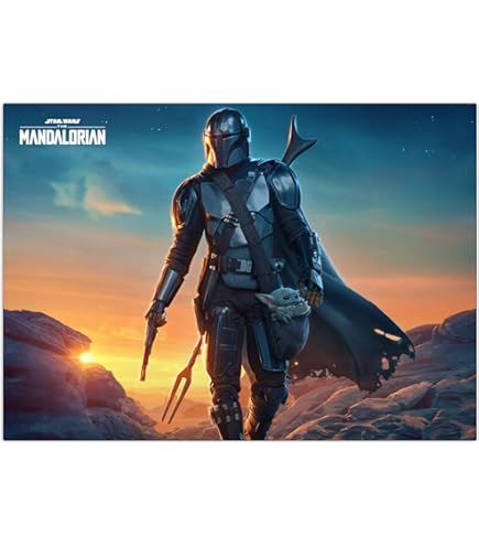 Amazon.com: Displate Metal Poster Star Wars - Mandalorian Season 2