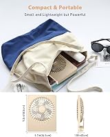 TriPole USB Desk Fan 2000mAh 3 Speed 180° Quiet 30dB Beige view 6