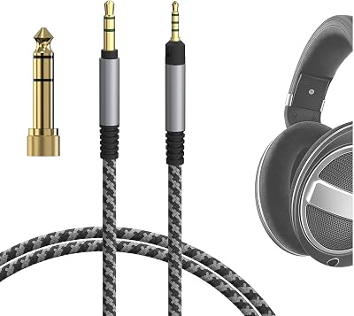 GEEKRIA Braided Nylon Audio Cable for Sennheiser HD 620S 599SE 598 560S 400PRO