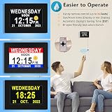Véfaîî Dementia Clock 2.0 with Auto DST, 7in HD Display, 20 Reminders view 3