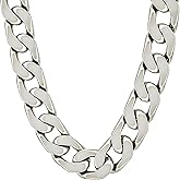 LIFETIME JEWELRY 11.5mm Flat Cuban Link Chain Necklace for Men 24k Real Gold Plated
