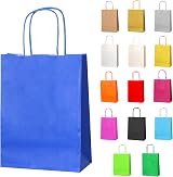 Thepaperbagstore 10 Blue Small Paper Party Bags With Handles 18x22x8cm