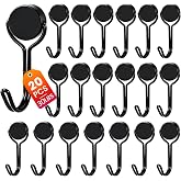 TRYMAG Magnetic Hooks 20PCS 30lbs+ Cruise Essentials 2026 Magnet Hook | Neodymium Heavy Duty Strong Magnets Hanging Cabins Ship Refrigerator Fridge Classroom Beach Vacation Kitchen Grills Home Tool